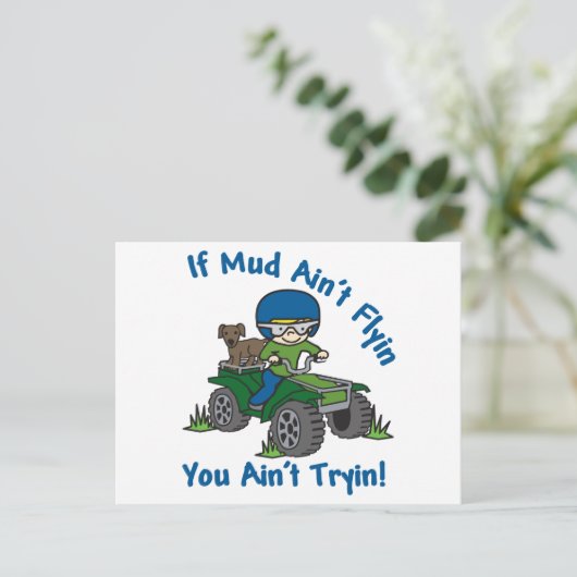 vliegende modder briefkaart (Staand voorkant)