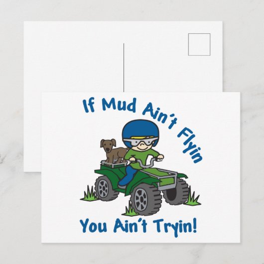 vliegende modder briefkaart (Voorkant / Achterkant)