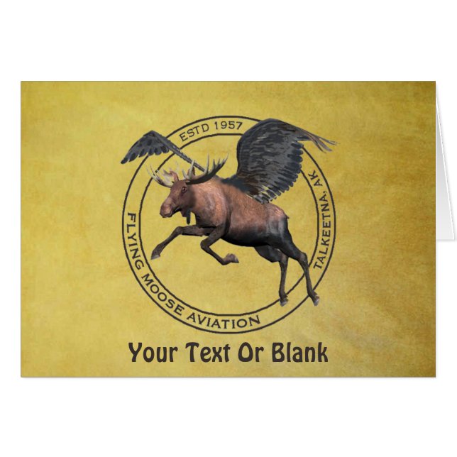 Vliegende Moose Aviation (Voorkant Horizontaal)
