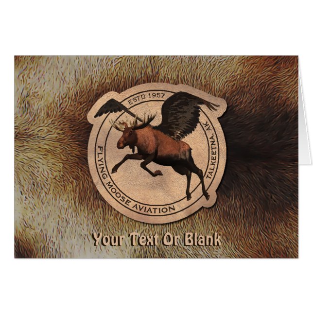 Vliegende Moose Aviation (Voorkant Horizontaal)