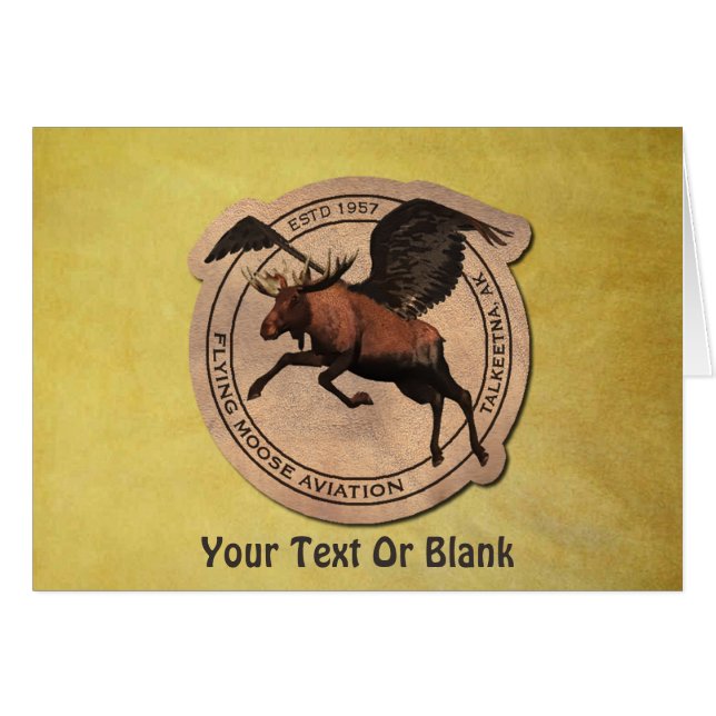 Vliegende Moose Aviation (Voorkant Horizontaal)