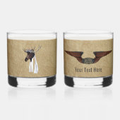 Vliegende Moose Struik Pilot Whisky Glas (Voorkant)