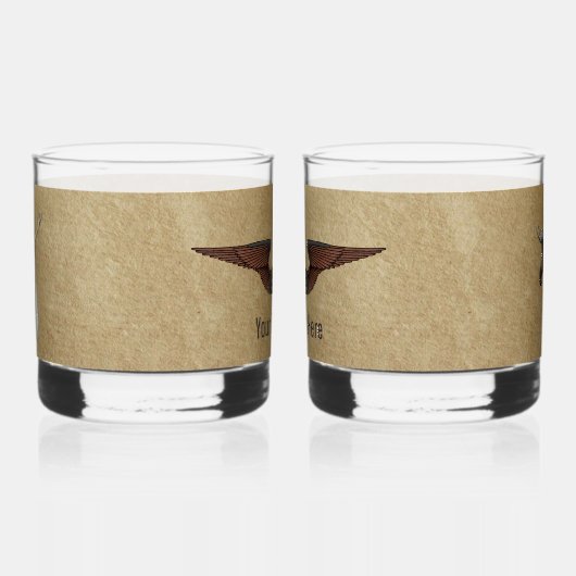 Vliegende Moose Struik Pilot Whisky Glas (Links)