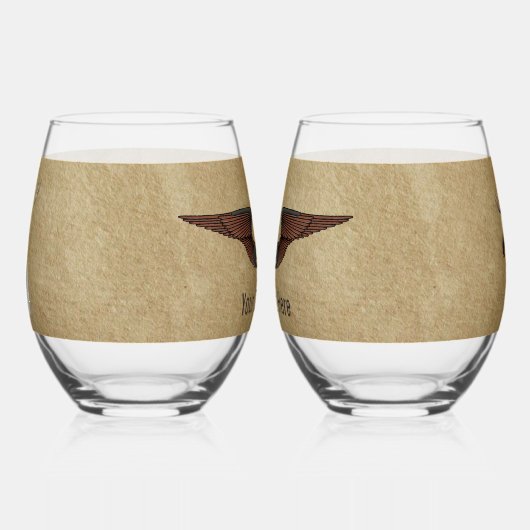Vliegende Moose Struik Pilot Wijnglas Zonder Voet (Links)