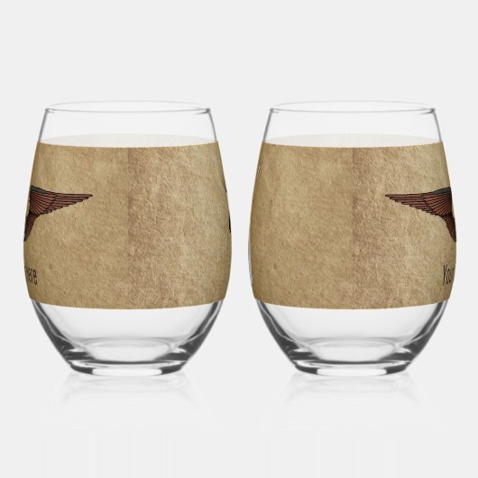 Vliegende Moose Struik Pilot Wijnglas Zonder Voet (Rechts)