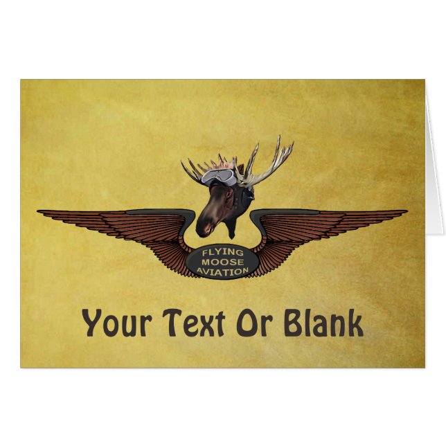 Vliegende Moose Struik Pilot Wings (Voorkant Horizontaal)