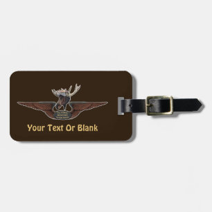 Vliegende Moose Struik Pilot Wings Bagagelabel