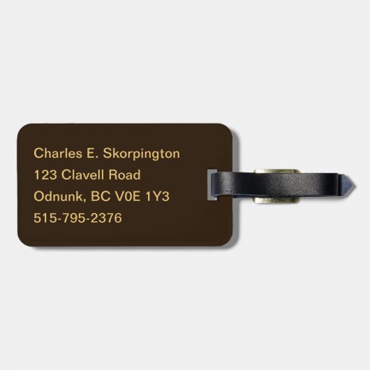 Vliegende Moose Struik Pilot Wings Bagagelabel (Achterkant horizontaal)