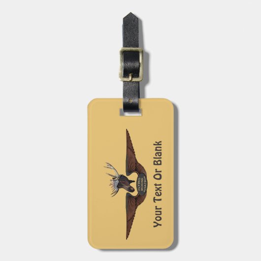 Vliegende Moose Struik Pilot Wings Bagagelabel (Voorkant verticaal)