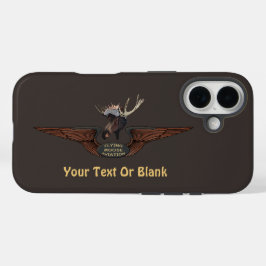 Vliegende Moose Struik Pilot Wings iPhone 16 Hoesje