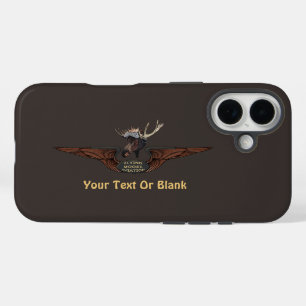 Vliegende Moose Struik Pilot Wings iPhone 16 Hoesje