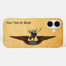 Vliegende Moose Struik Pilot Wings iPhone 16 Hoesje
