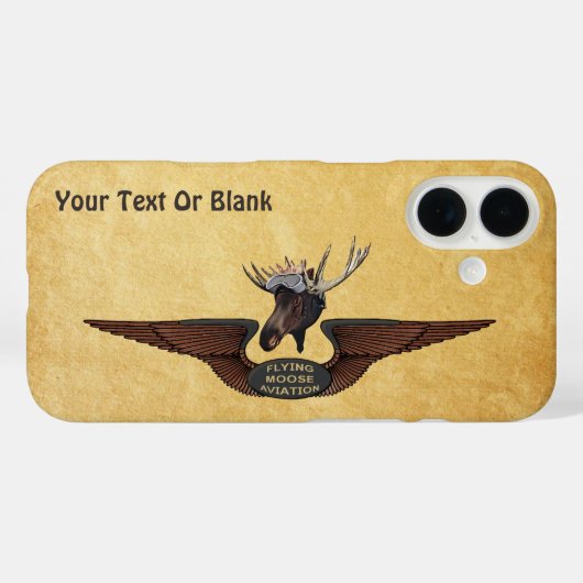 Vliegende Moose Struik Pilot Wings Case-Mate iPhone Case (Achterkant (horizontaal))