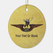 Vliegende Moose Struik Pilot Wings Keramisch Ornament (Links)