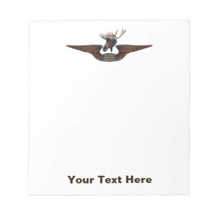 Vliegende Moose Struik Pilot Wings Notitieblok