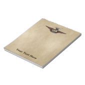 Vliegende Moose Struik Pilot Wings Notitieblok (Linkerzijde)