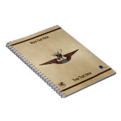 Vliegende Moose Struik Pilot Wings Notitieboek (Rechterzijde)