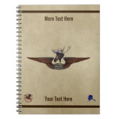 Vliegende Moose Struik Pilot Wings Notitieboek (Voorkant)