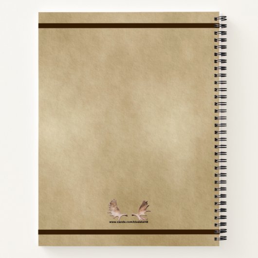 Vliegende Moose Struik Pilot Wings Notitieboek (Achterkant)