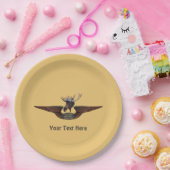 Vliegende Moose Struik Pilot Wings Papieren Bordje (Feest)