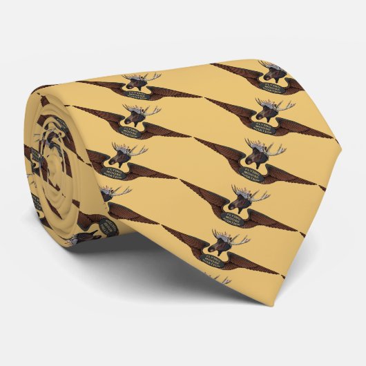 Vliegende Moose Struik Pilot Wings Stropdas (Opgerold)