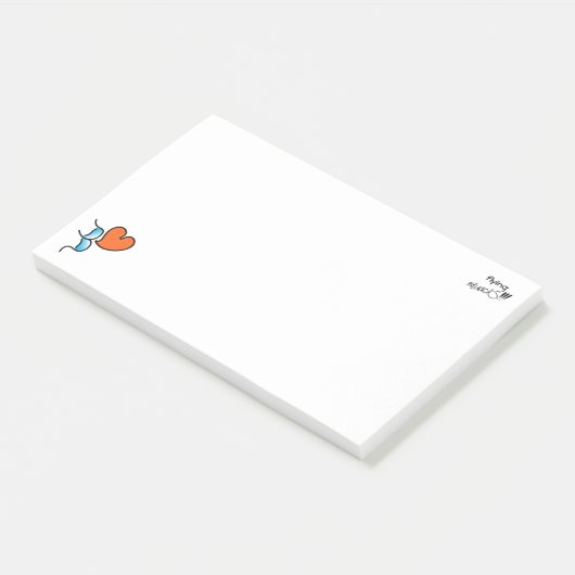 vliegende muackS!! -Blauw Post-it® Notes (Schuin)