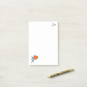 vliegende muackS!! -Blauw Post-it® Notes (Op bureau)