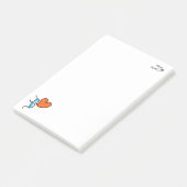 vliegende muackS!! -Blauw Post-it® Notes (Schuin)