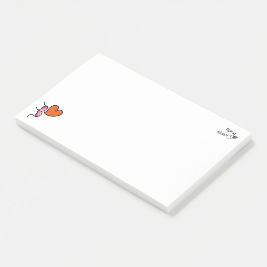 vliegende muackS!! -Roze Post-it® Notes (Schuin)