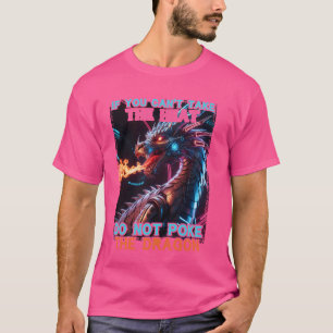 Vliegende Mythische Mechanische Cool Dragon Flame- T-shirt