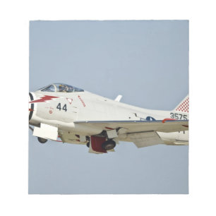 Vliegende Noord-Amerikaanse marine FJ2 Fury Jet Fi Notitieblok