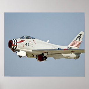 Vliegende Noord-Amerikaanse marine FJ2 Fury Jet Fi Poster