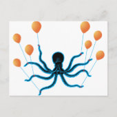 Vliegende octopus briefkaart (Voorkant)