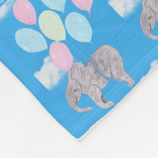 Vliegende Olifant Fleece Deken (Hoek)
