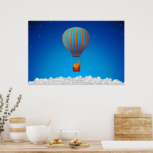 Vliegende olifant poster (Keuken)
