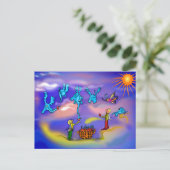 Vliegende olifanten briefkaart (Staand voorkant)