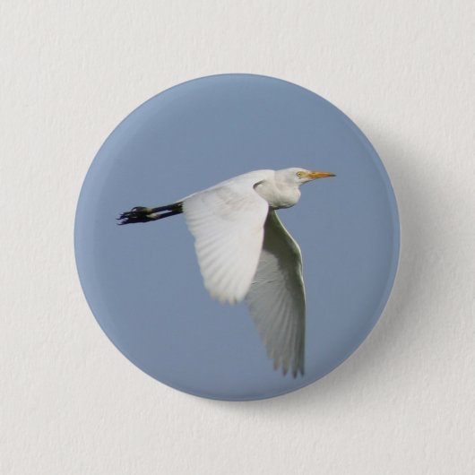 Vliegende ooievaar ronde button 5,7 cm (Voorkant)