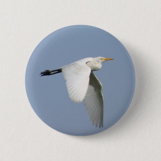 Vliegende ooievaar ronde button 5,7 cm