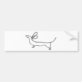 Vliegende oren Dachshund, één voorbeeld Bumpersticker