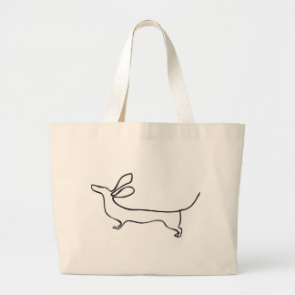 Vliegende oren Dachshund, één voorbeeld Grote Tote Bag