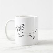 Vliegende oren Dachshund, één voorbeeld Koffiemok (Links)