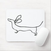 Vliegende oren Dachshund, één voorbeeld Muismat (Met muis)