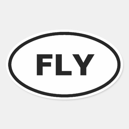 Vliegende ovale autostickers sticker (Voorkant)