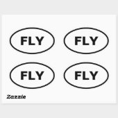 Vliegende ovale autostickers sticker (Vel)