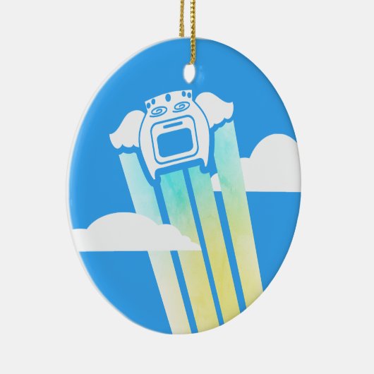 Vliegende oven keuken held chef-kok Kerst ornament (Rechts)