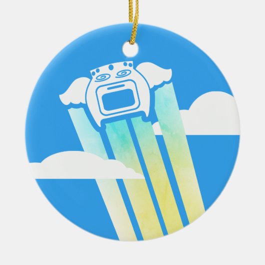 Vliegende oven keuken held chef-kok Kerst ornament (Voorkant)