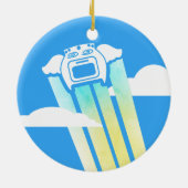 Vliegende oven keuken held chef-kok Kerst ornament (Achterkant)