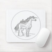Vliegende Paard 🐴 Muismat (Met muis)