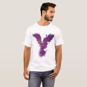 Vliegende Paarse Phoenix Vogel Grafische T-Shirt - (Voorkant volledig)