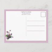 Vliegende  paaseieren en vergeet me Nots Briefkaart (Achterkant)